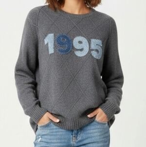 ReMADE By UO Urban Renewal 1995 Denim Patch Sweater, S/M **EACH ONE UNIQUE**